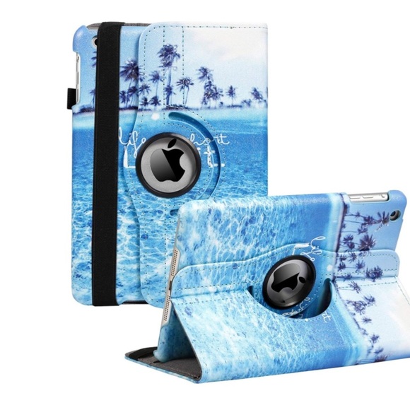 iPad Mini 1/2/3 Case - 360 Degree Rotating Stand Smart Cover - Picture 1 of 5